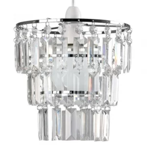 Image of Kelsks Pendant Shade in Chrome and Clear