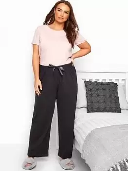 image of Yours Wide Leg Pants - Black, Size 22-24, Women