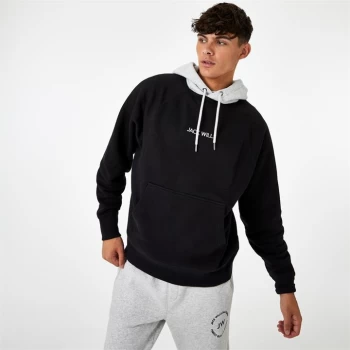 image of Jack Wills Colour Block Hoodie - Black