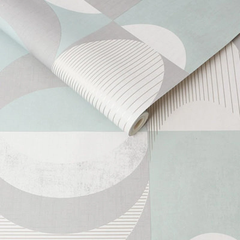 Image of Graham & Brown Sublime Seamless Geo - Mint, Green 115097