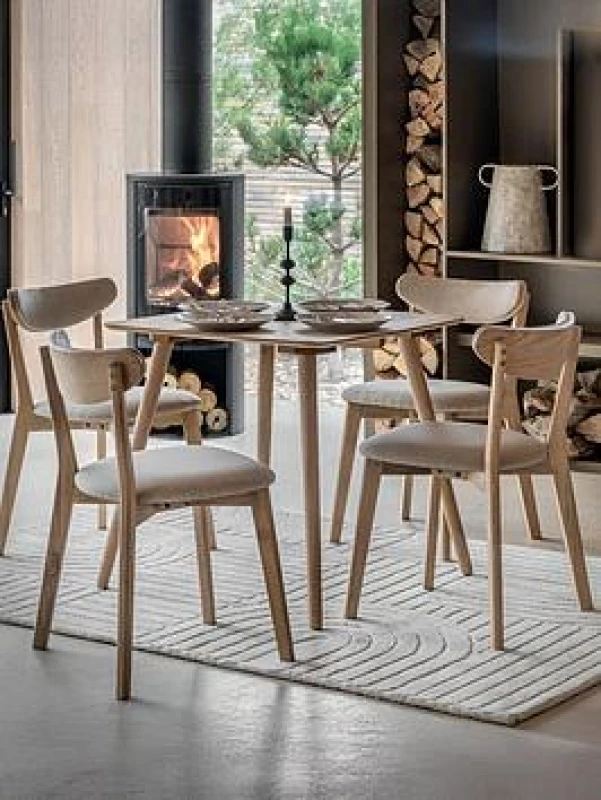 Image of Hale Square Natural Oak Dining Table (Seats 4)