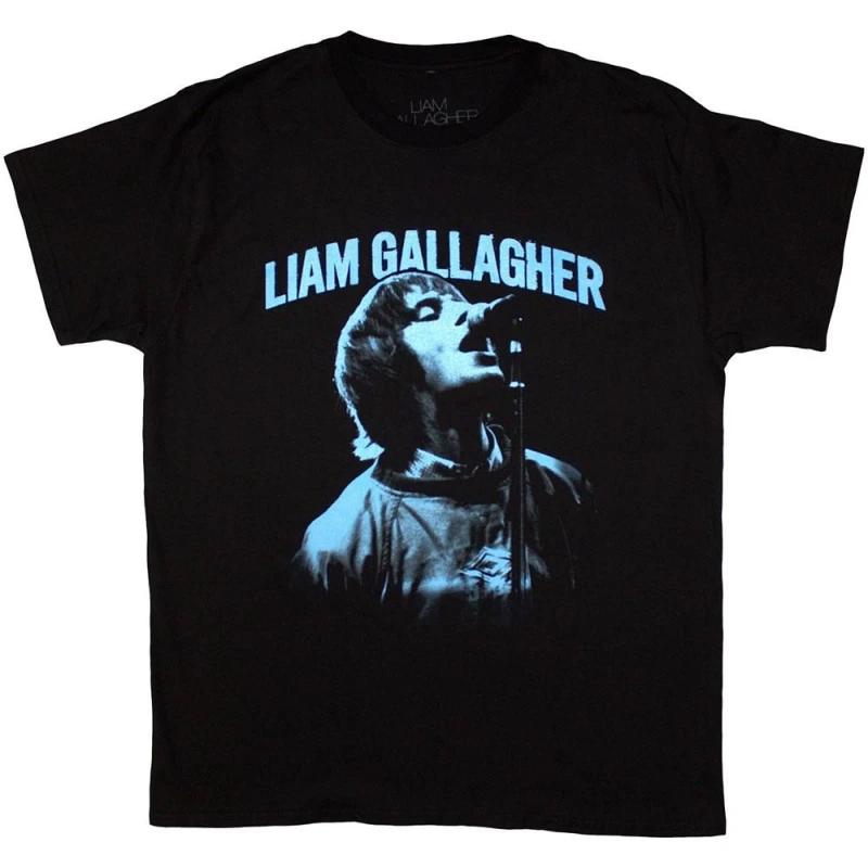 Image of Liam Gallagher Mens Maine Road Live T-Shirt in Black Size: Large Black Male L