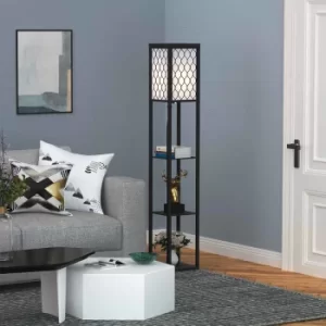 image of Modern 4 Tier Shelf Floor Lamp, none