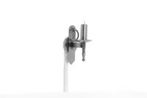 Image of Mitre 1 Light Sterling Iron Single Wall Light