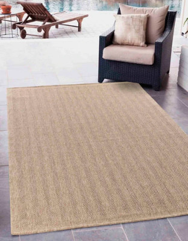 Image of Modern Herringbone Design Outdoor-Indoor Rugs Jute 120X170 Cm