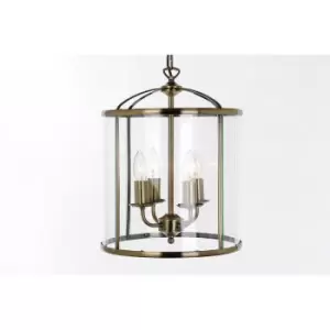 Image of Impex Orly Round Antique Brass Lanterns Pendant Ceiling Light