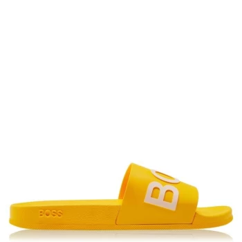 Image of Hugo Boss Bay Pool Slides Yellow Size 10 Men
