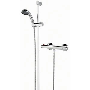 image of Bristan Zing Cool Touch Thermostatic Bar Mixer Shower & Adjustable Riser Kit