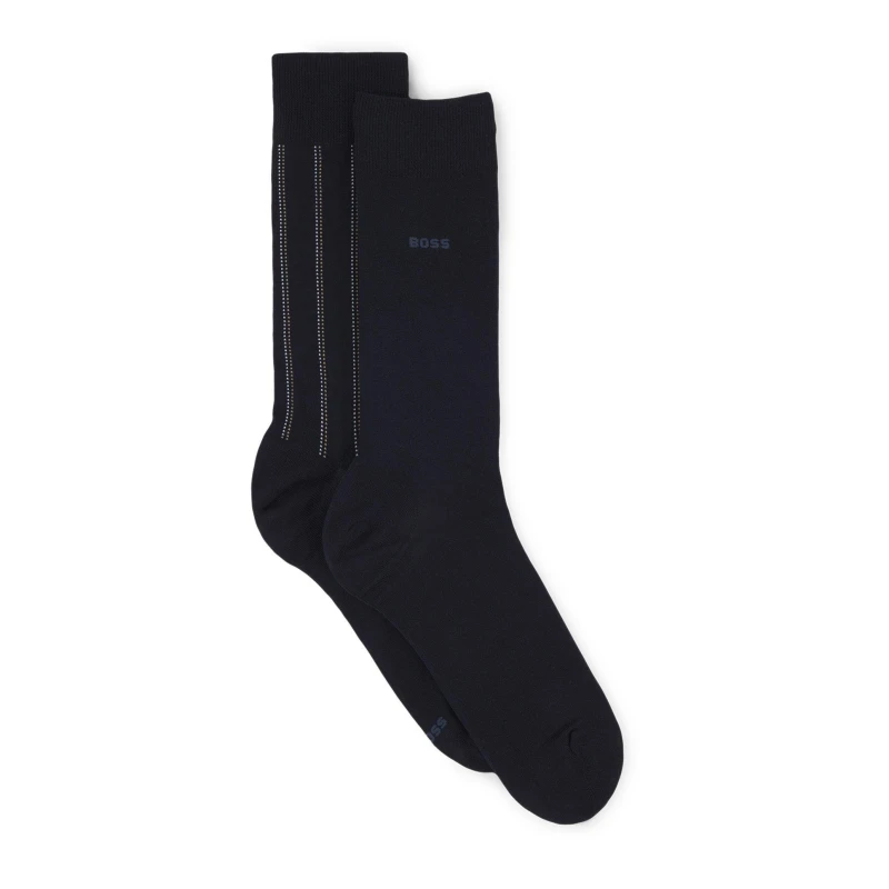 Image of Boss Boss 2p Rs Pinstripe Mc 10267369 01 Crew Socks 5-8.5 Blue 43288518055