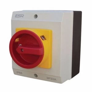 Image of ESR 32A 3 Pole 230V-415V Medium IP65 Industrial Rotary Isolator