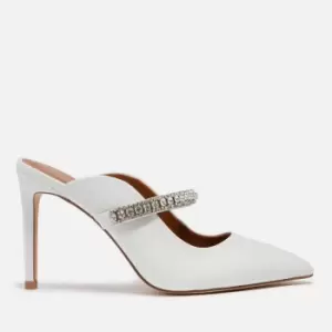 Image of Kurt Geiger London Womens Duke Leather Heeled Mules - White - UK 5