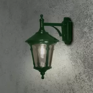 image of Konstsmide Virgo Outdoor Classic Lantern Green Wall Light, IP23