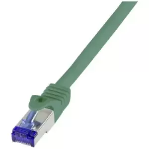 Image of LogiLink C6A025S RJ45 CAT 6A S/FTP 0.5 m Green