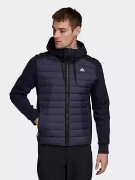 Image of adidas Varilite Hybrid Jacket, Brown, Size 2XL, Men