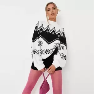 image of Missguided Christmas Jumper - White