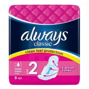 image of Always Classic Maxi Wings - 9 Pads