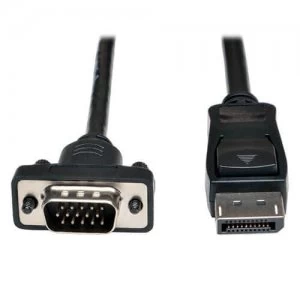 Image of Tripp Lite Displayport 1.2 To Vga Active Adapter Cable Dp With Latches