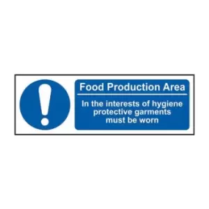 Image of This is A Food Production Area in The Interests of Hygiene - RPVC (300 x 100mm)