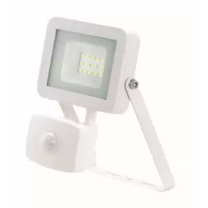 image of JCC 10W LED Floodlight with PIR IP65 Alu 4000K White - JC090002