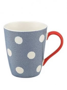 Image of Cath Kidston Stanley Mug Button Spot Twill Navy