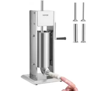 Image of VEVOR Sausage Stuffer 8LBS/5L Capacity Homemade Sausage Maker Stainless Steel
