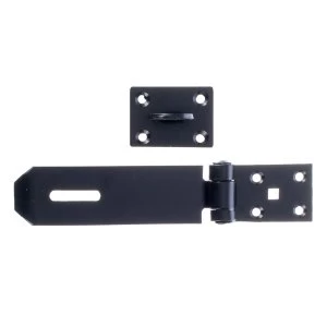 image of Select Hardware Heavy Duty Hasp & Staple Black - 125mm