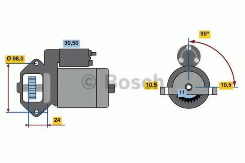 Image of Starter motor Bosch 0 986 023 610