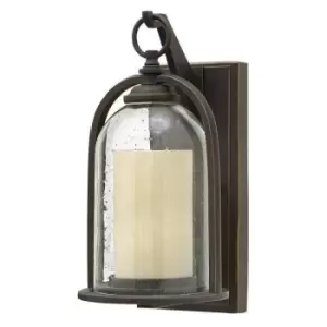 image of Quincy 1 Light Outdoor Small Wall Lantern Light Oil Rubbed Bronze IP44, E27