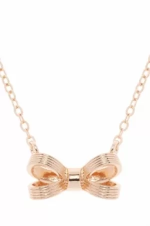 image of Ted Baker Ladies Rose Gold Plated Opia Opulent Bow Necklace TBJ1572-24-03