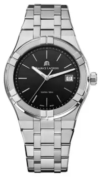 image of Maurice Lacroix AI1108-SS002-330-1 Aikon Quartz 40 mm Black Watch