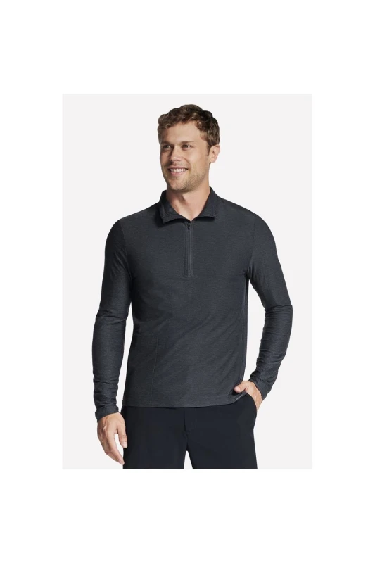 Image of Debenhams Debenhams Men Godri All Day 1/4 Zip Bold Black Size: large Black L Male 196989952741
