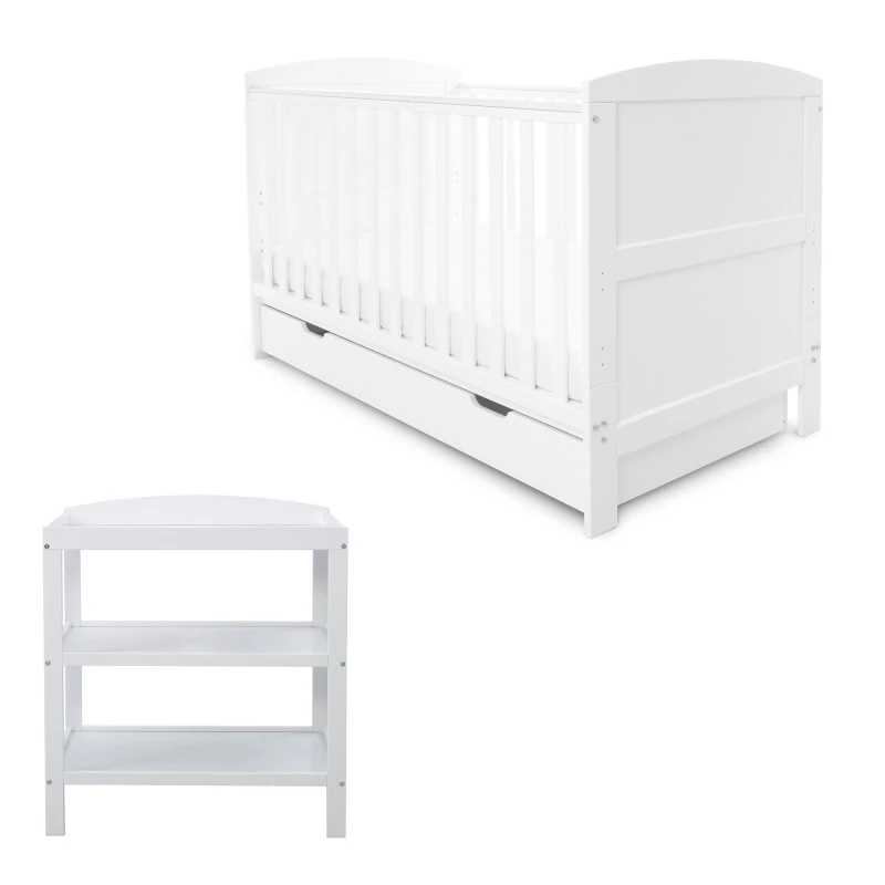Image of Ickle Bubba Coleby Classic 2 Pce Furniture Set and Premium Spr White unisex one