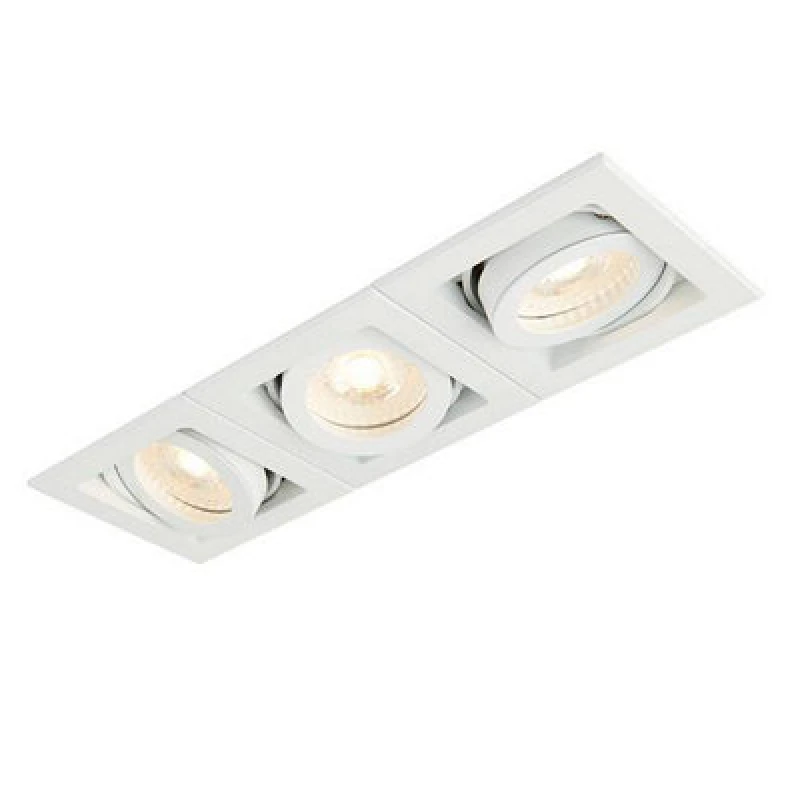 Image of Netlighting Xeno LED Triple Recessed Light Matt White White