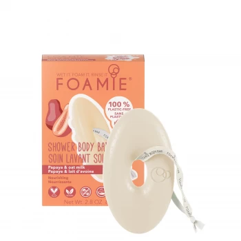 FOAMIE Shower Body Bar - Papaya and Oat Milk 80g