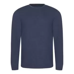 image of AWDis Mens Long Sleeve Tri-Blend T-Shirt (L) (Heather Navy)