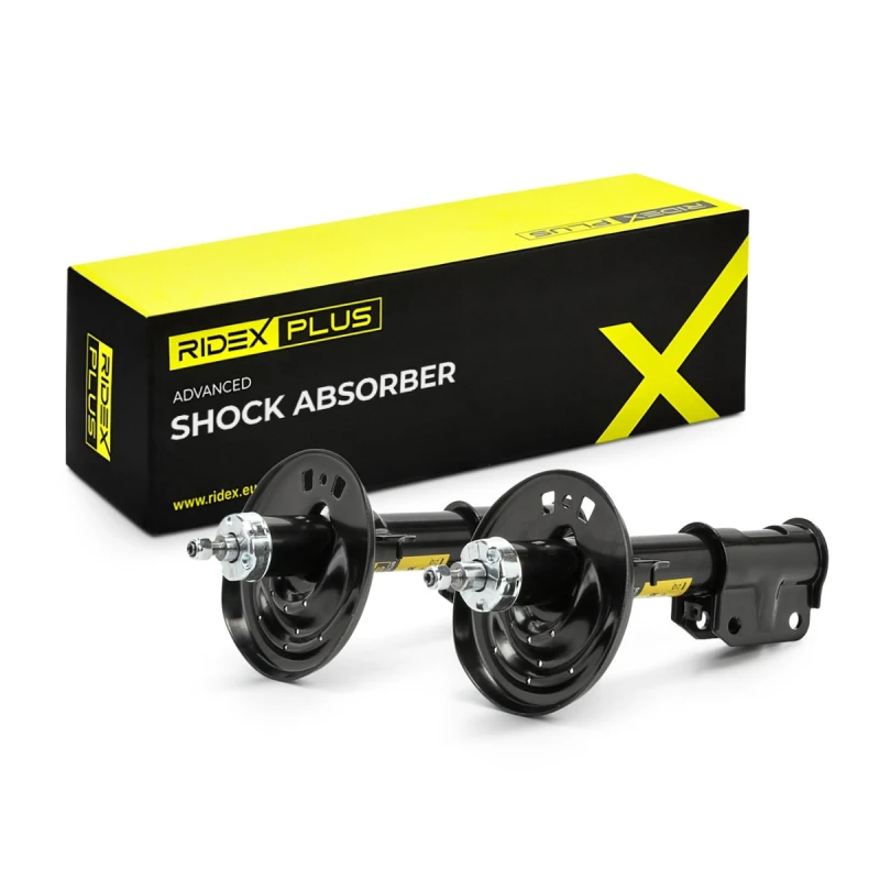 Image of RIDEX PLUS 854S18915P Shock absorber Front Axle, Oil Pressure, Twin-Tube, Suspension Strut, Bottom Yoke Shock Absorber (854)