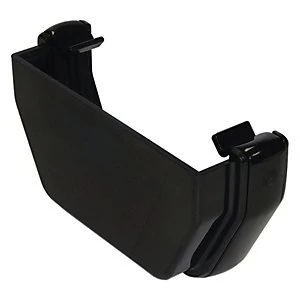 Image of FloPlast RES1B Square Line Gutter External Stopend - Black
