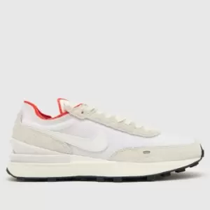 Image of Nike waffle one vintage trainers in white multi