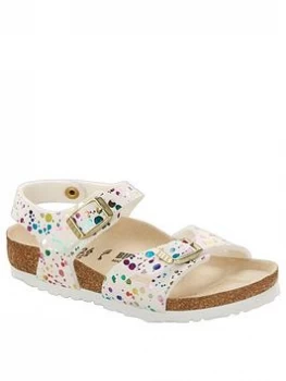 Birkenstock Rio Confetti Sandal - White/Multi, White Multi, Size 10 Younger