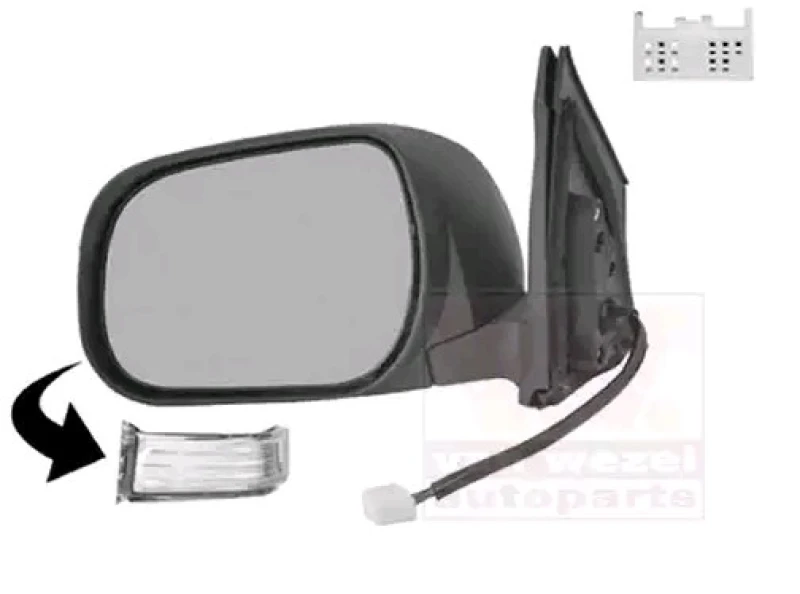 Image of VAN WEZEL 5471807 Wing mirror * HAGUS * Left, Heatable, Over-paintable Outside Mirror (50)