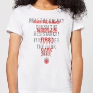 Image of Star Wars Dark Side Echo White Womens T-Shirt - White - 3XL