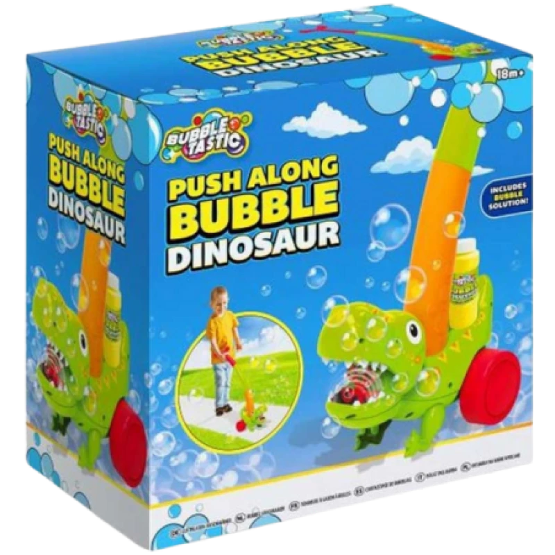Image of Bubble Tastic Push Along Dinosaur Bubble Walker BUB-R05-1297-E