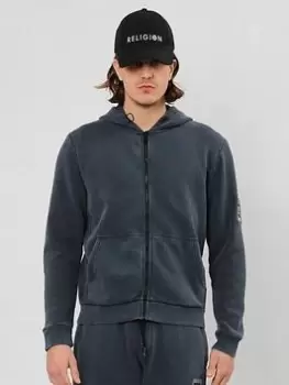 Image of Religion Acid Tag Hoodie, Indigo, Size L, Men