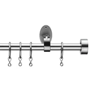Image of Extendable Curtain Pole with Crystal Finial - Brass