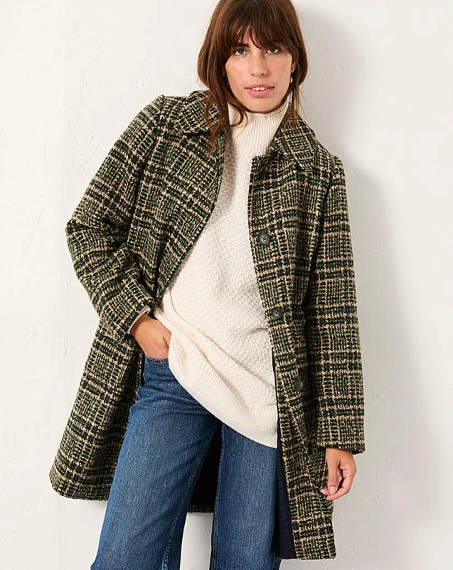 Image of FatFace FatFace Jade Wool Coat Green - FatFace - Size: 22 Green Female 22 GQ33707