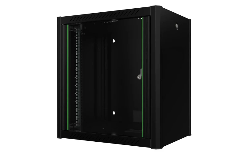 Image of Lanview RWP12U45BL rack cabinet 12U Wall mounted rack Black