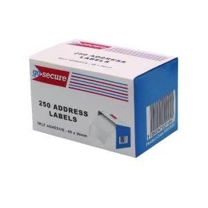 image of GoSecure Self Adhesive Address Labels 6 Packs of 250 PB02278