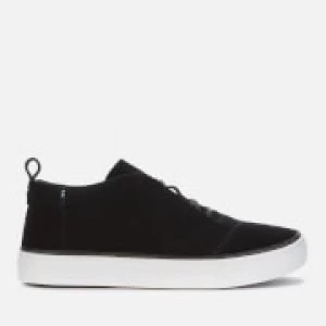 TOMS Womens Riley Suede Lace Up Trainers - Black - UK 8