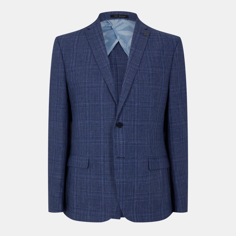 Image of Ted Baker Mens Puppytooth Suit Jacket Airforce male 36 (46)