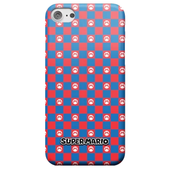 image of Nintendo Super Mario Checkerboard Pattern Phone Case - iPhone 6 - Snap Case - Matte